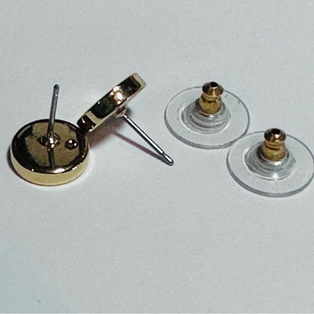 Kate Spade - Spot The Spade, White and Gold Stud Earrings, NWT - Picture 6 of 6